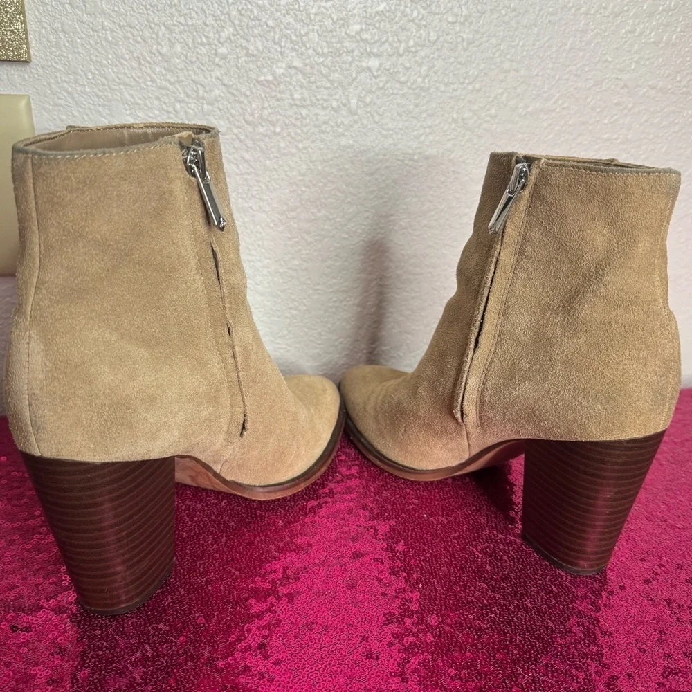 SAM EDELMAN 🤎 Women’s Tan Suede Ankle Boots (Size 8)